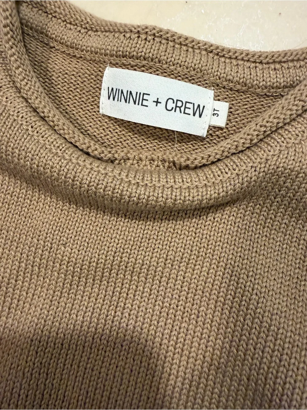 Women's Crewneck Sweater in Caramel